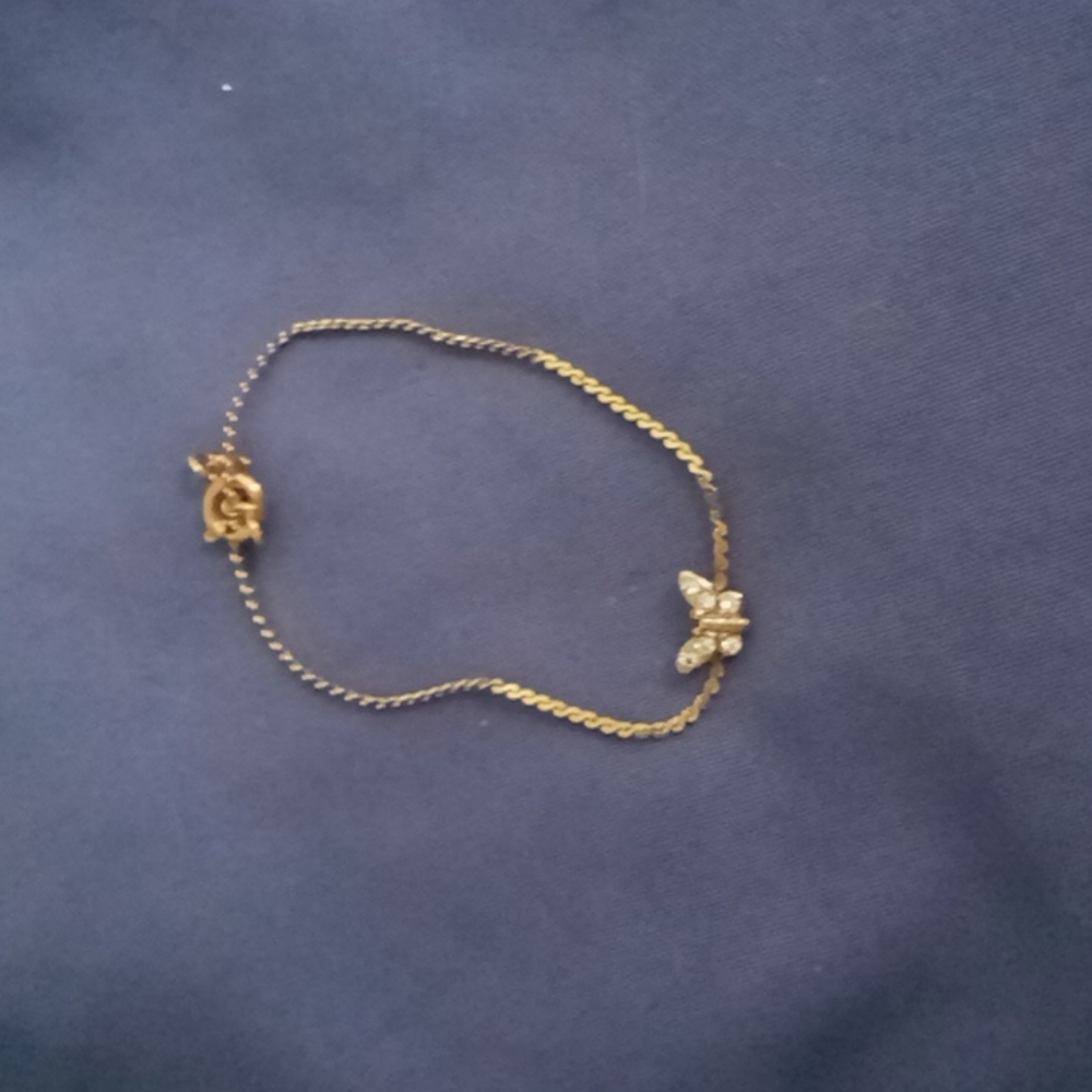 Kids rhinestone butterfly bracelet